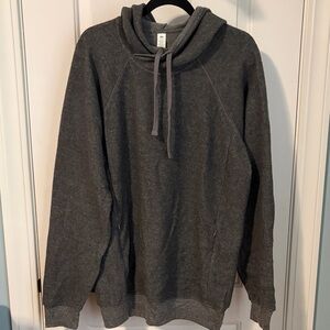 ALO Yoga Charcoal Sweatshirt hoodie zip pockets large